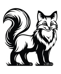 Obraz premium Fox silhouette vector illustrations