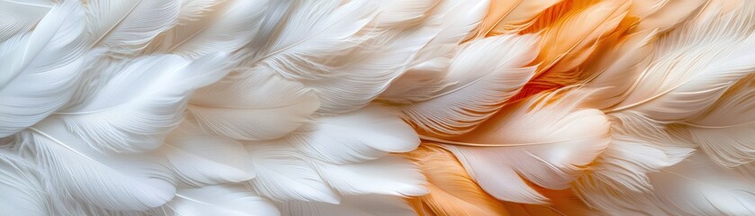 Elegant feather layers, delicately overlapped for a light airy fee