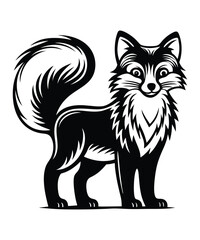 Fox silhouette vector illustrations