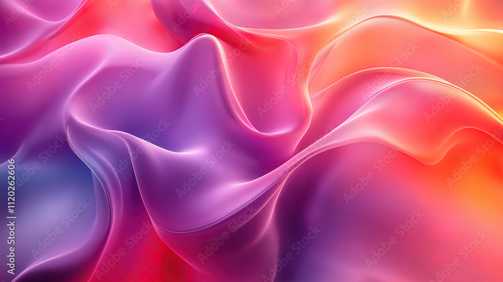 Poster vibrant abstract wave pattern in a spectrum of colors. this captivating abstract image showcases a d