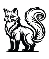 Obraz premium Fox silhouette vector illustrations