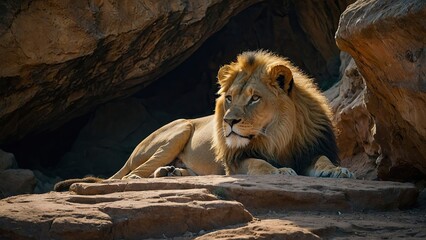 "Through the Mirror: The Kitten Who Saw a Lion"