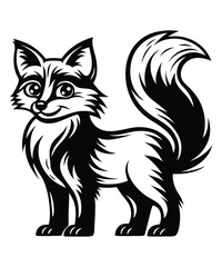 Obraz premium Fox silhouette vector illustrations
