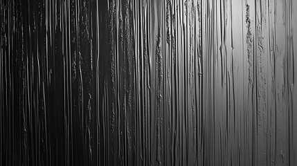 A black and white image of raindrops on a window