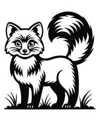 Fox silhouette vector illustrations