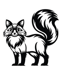 Fox silhouette vector illustrations