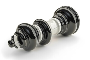 Elegant Black and White Chess King Piece on a Clean Surface