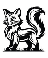Obraz premium Fox silhouette vector illustrations