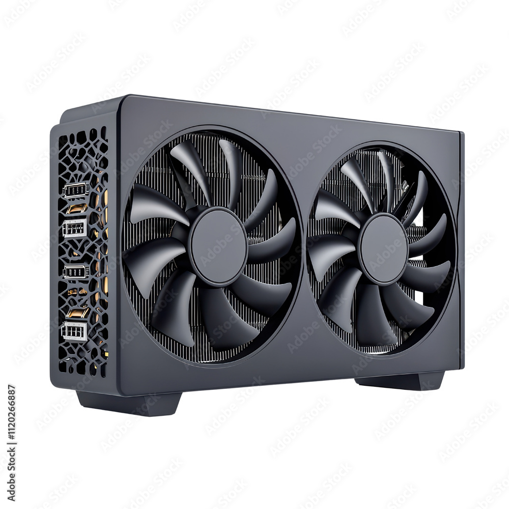 Poster high performance cooling system with dual fans and multiple ports for connectivity. ideal for gaming