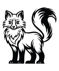 Fox silhouette vector illustrations