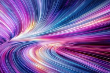 Fototapeta premium Abstract colorful light trails in vibrant hues of pink and blue