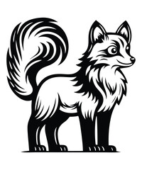 Fox silhouette vector illustrations