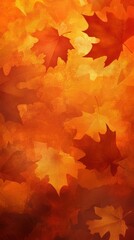Fototapeta premium Autumn Leaves Background Orange Red Hues