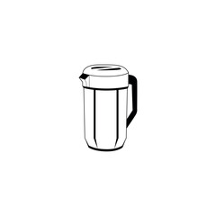 Teapot vector icon, elements for cartoon templates