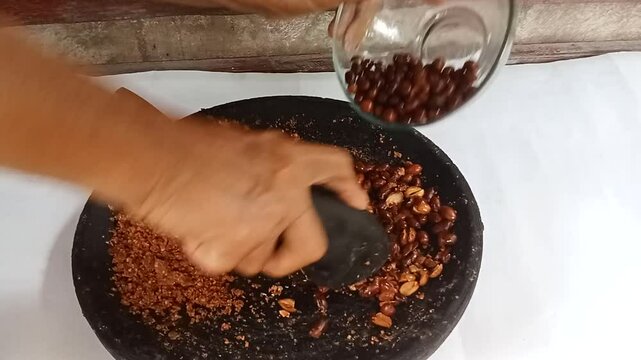 Pecel chili sauce with peanut sauce is one of the favorite foods of Indonesian people who like this food with green vegetables