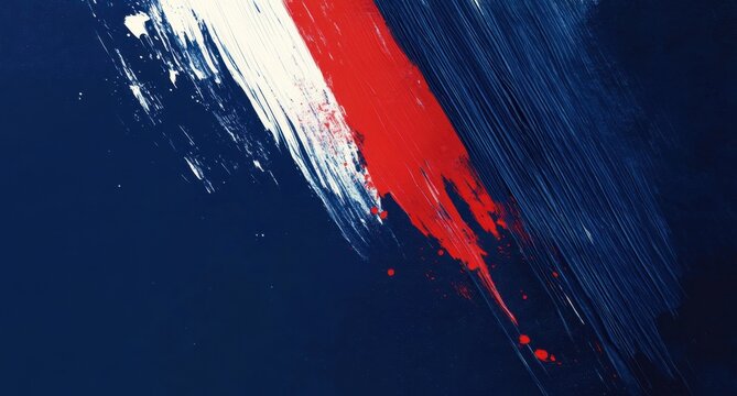 Background with the American flag, 4th of July theme, blue background, with space for text Generative AI