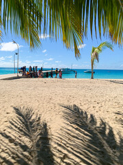 Amazing summer holiday vacation in Maafushi island, Maldives - amazing trip with beautiful blue sky and clear blue sea, with soft white sand 