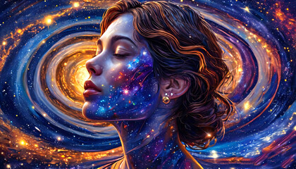 Psychedelische Abstraktion Eine unsichtbare Verbindung zum Universum 16х9. Hintergrund für das Design 1.