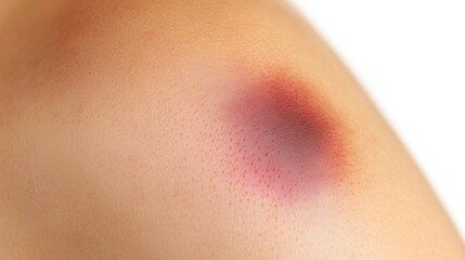 Fototapeta premium A purple bruise on a person's arm