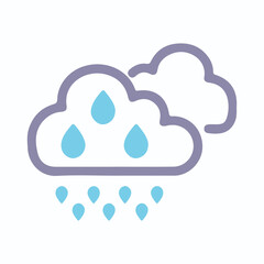 Obraz premium Cloud computing icon. Line, glyph and filled outline colorful version, abstract