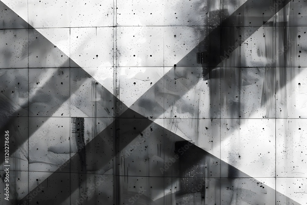 Poster abstract monochrome patterns on a textured surface