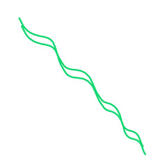 Spiral double green line art