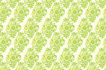 seamless floral pattern with decorative botanical motifs, intricate flower designs, and ornamental details for textile projects, fashion fabrics, and creative design applications