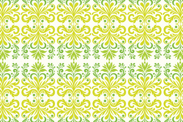 seamless floral pattern with arabesque and botanical motifs, ornamental flowers, and elegant petal designs for fashion textiles, creative fabric patterns, and design projects