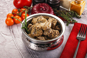 Beef liver with cream sauce