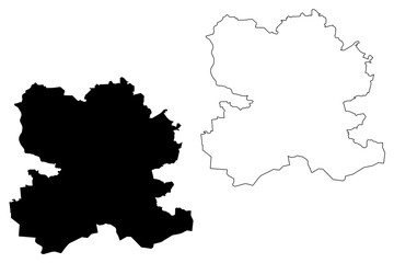 Bauska Municipality (Republic of Latvia, Administrative divisions of Latvia, Municipalities and their territorial units) map vector illustration, scribble sketch Bauska map