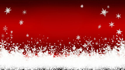 Christmas Red background with white snowflakes