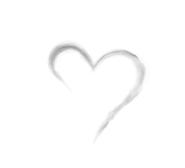 Heart shaped smoke effect, PNG sign of love, smoky hearts, love. White waves of smoke from hot drink, coffee, cigarettes, tea or food. Mockup of fog with swirls.