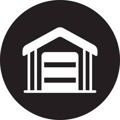 garage glyph icon