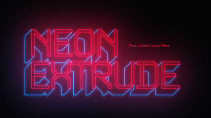 Neon Extrude Titles
