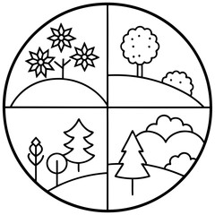 christmas tree and snow