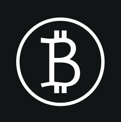  Bitcoin price increasing and decreasing icon set in black and white color.currency rising and falling symbol set. Bitcoin on white background