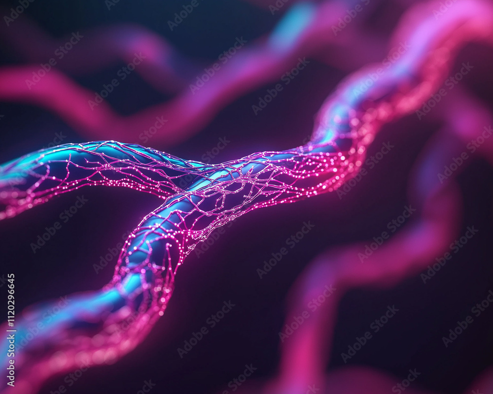 Poster neurological disorders nervous system care. a detailed image depicting neural pathways involved in r