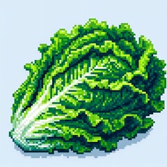 Fototapeta premium cabbage vegetables, pixel art