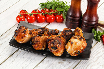 Hot and tasty chicken drumstick barbecue
