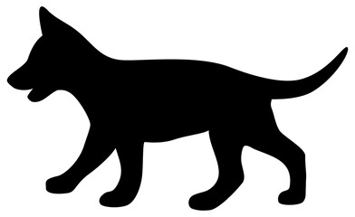 German Shepherd Puppy | Dog Silhouette | Vector Animal Art