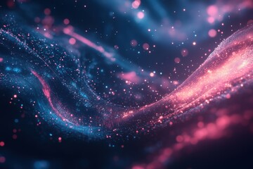Fototapeta premium A blue and pink swirl of light and dark blue and pink colors. Generative AI