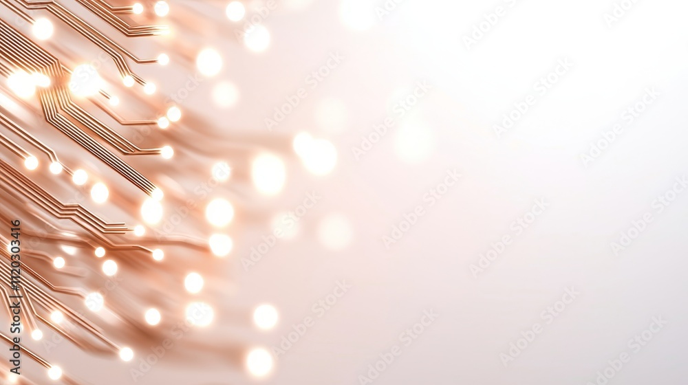 Poster abstract technology background with glowing lights and circuit lines, digital connection concept for