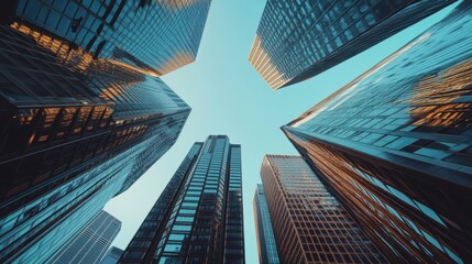 Fototapeta premium The Urban Landscape From Below