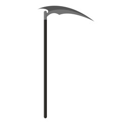 grim reaper death scythe flat vector illustration