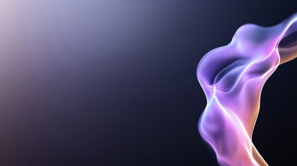 Obraz premium Ethereal Wave of Colorful Light Flowing Gracefully on a Gradient Background for Abstract Artistic Inspirations