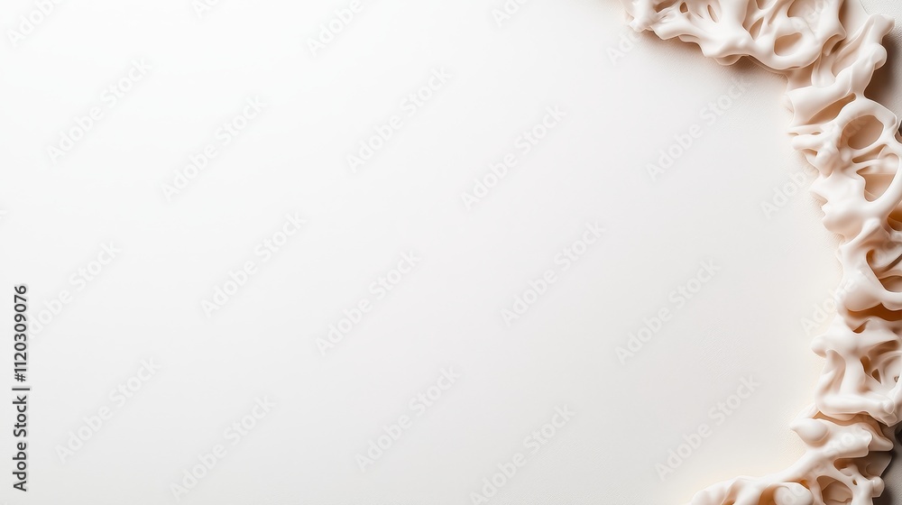 Poster abstract white background with textured cream corners for creative and elegant design projects