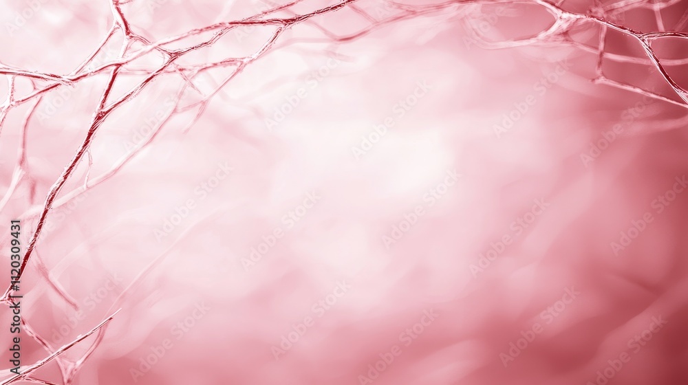 Poster soft red abstract background with delicate twigs casting gentle shadows and subtle texture for art a