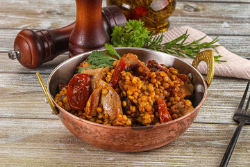 Rasted chicken meat with ptitim