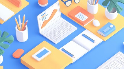 Bright and Creative Workspace Setup for Productivity