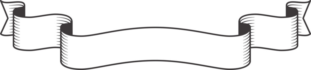 Classic vintage ribbon banner waving gently, creating a sense of elegance and tradition, perfect for adding a touch of sophistication to designs